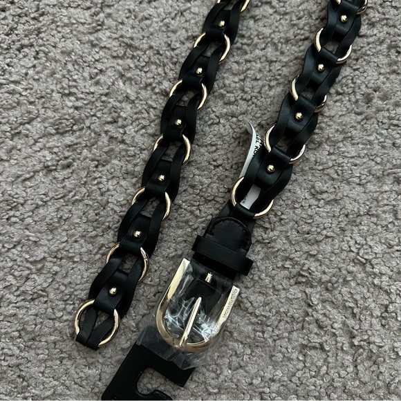 Michael Kors Womens Size S Braided Leather Belt Black - Picture 5 of 6